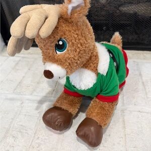 Build a Bear Reindeer Plush Toy in Christmas Outfit
